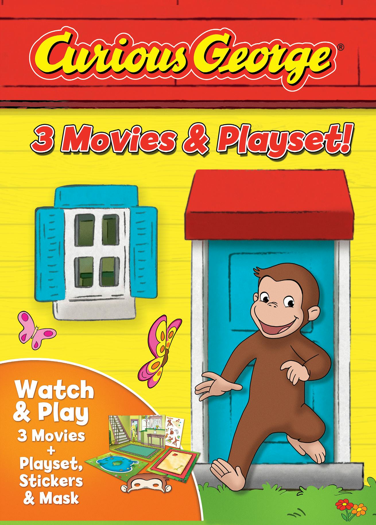 Front. Curious George: 3 Movies & Playset [DVD].