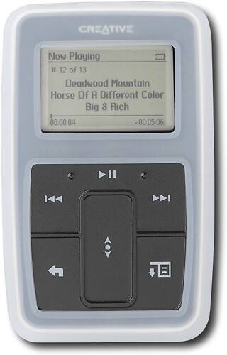 Front Standard. DLO - Jam Jacket for Creative Labs Zen Micro MP3 Player - Clear.