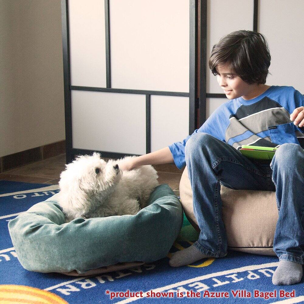 *product shown is the Azure Villa Bagel Bed