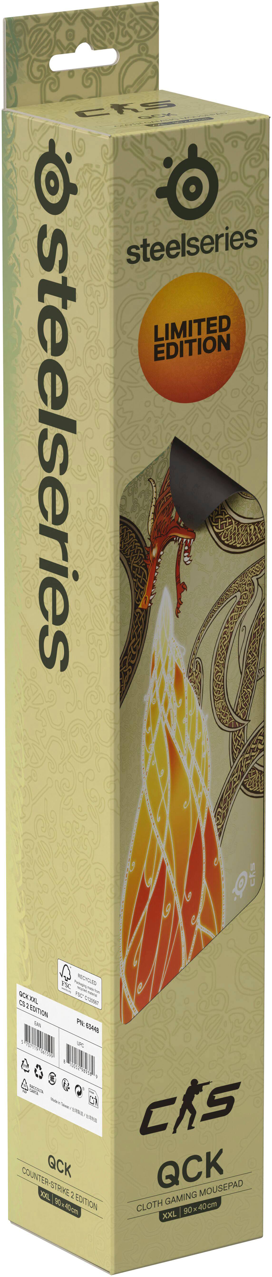 The text on the image reads: "Steelseries Limited Edition CKS C-GCK QCK Counter-Strike 1.6 Gaming Mousepad 90+40cm ECision Cloth 90x40cm XL."