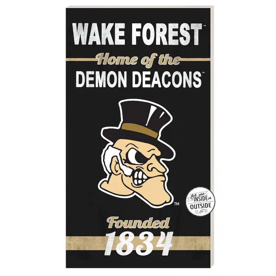 Max 20 Sign Jardine Wake Forest Demon Deacons 11'' x 20'' Home Of The Sign Black ...