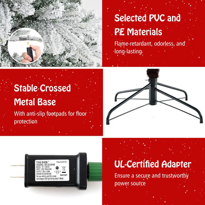 Selected PUC and PE Materials Flame-retardant, odorless, and long-lasting:

Stable Crossed Metal Base With anti-slip footpads for floor protection

TING SHEN Patent.047,873 SEASONAL ED DRIVER MODEL TS-13W29V VI INPUT: INDOOR/OUTDOOR USE RAINTIGHT For use and CUL Usted rated Mats

UL-Certified Adapter Ensure a secure and trustworthy power source