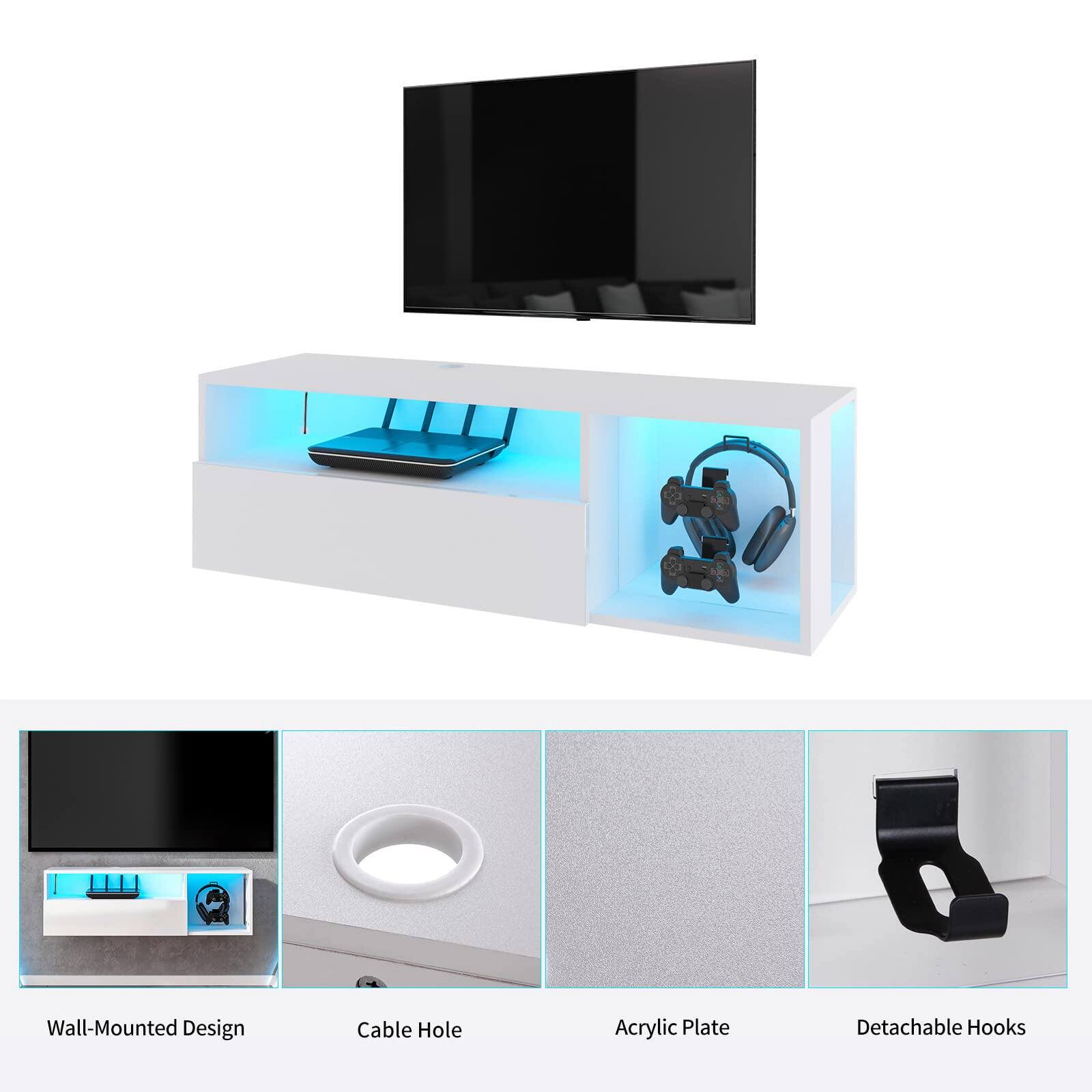 Wall-Mounted Design  
Cable Hole  
Acrylic Plate  
Detachable Hooks