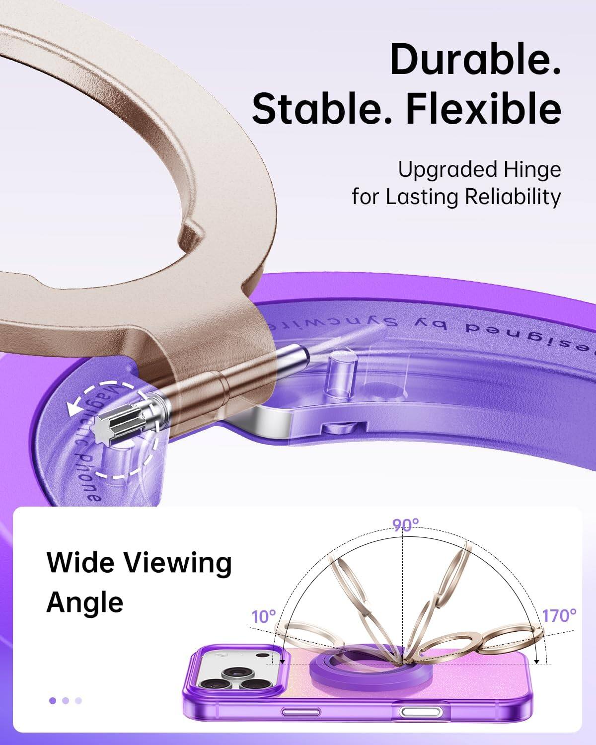 Durable. Stable. Flexible  
Upgraded Hinge for Lasting Reliability  
Wide Viewing Angle  
90°  
10°  
170°