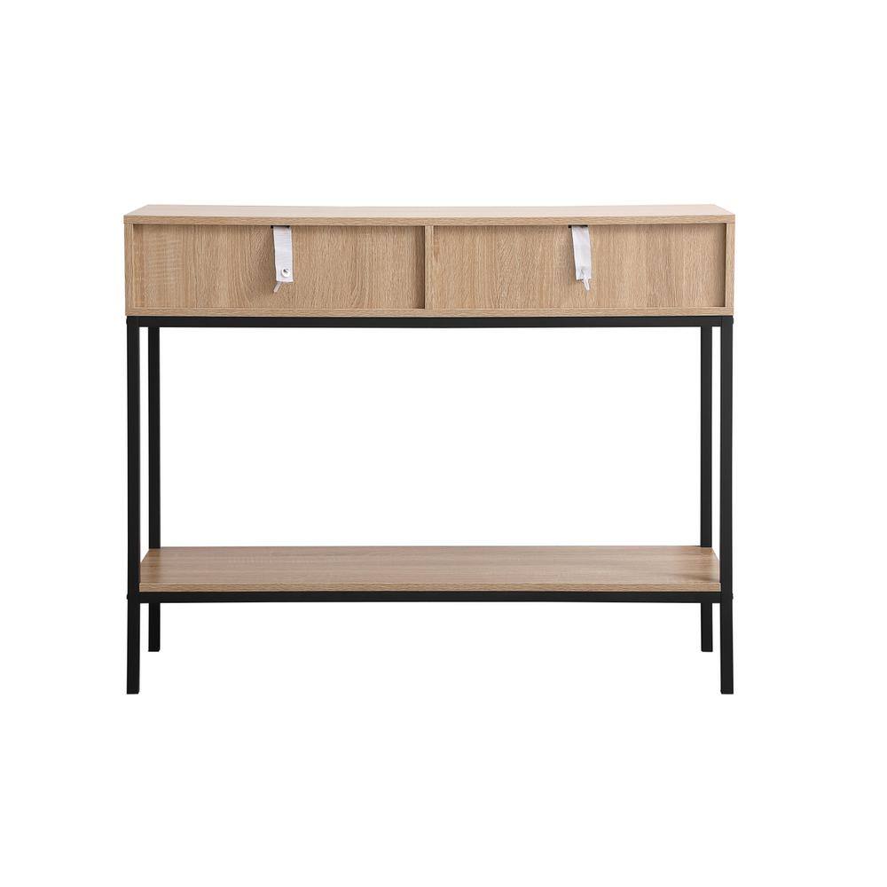 Angle. Elegant Decor - 42 inch console table in mango wood - Mango Wood.