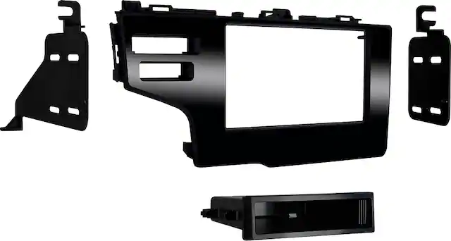 Front. Metra - Dash Kit for Select 2015-2020 Honda Fit DIN DDIN - Gloss Black.