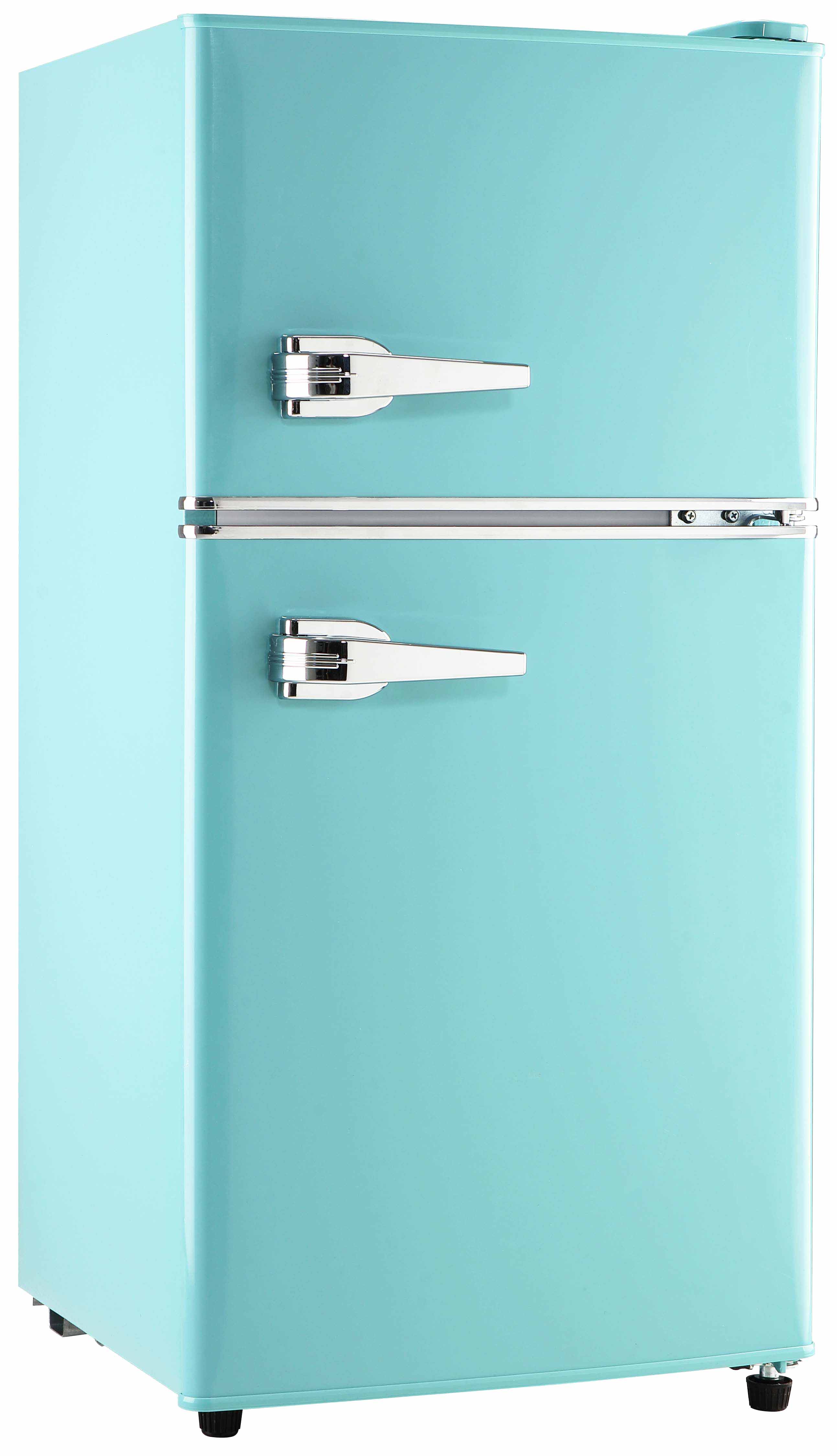 Alt View 3. Loheer - Retro 2.8 Cu. Ft. 2-Door Mini Fridge with Separate Freezer & LED Light - Green.