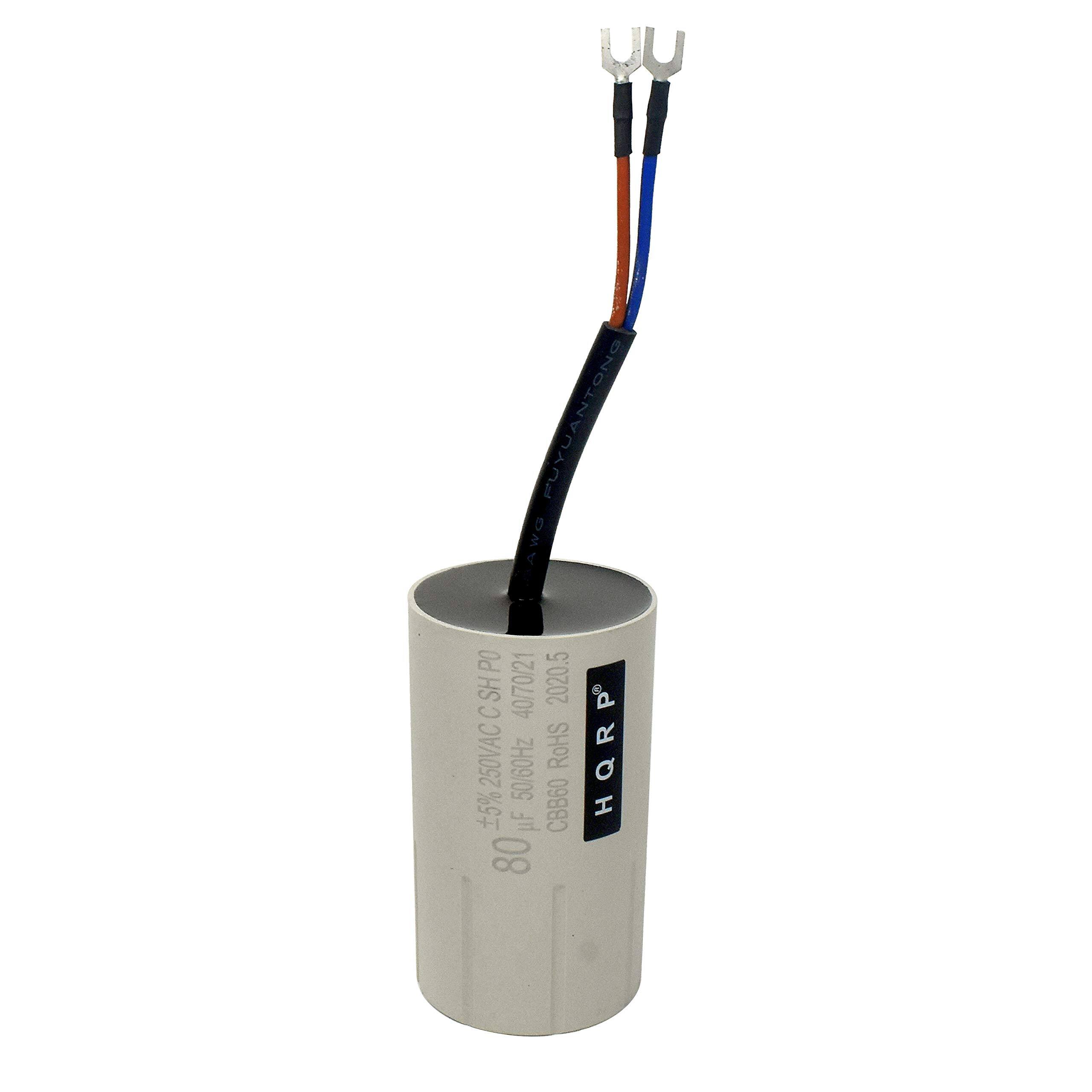 HQRP - 80 uF 250 V AC Run Capacitor CBB60 for HVAC Motor Blower Compressor price history on PriceWatchPro