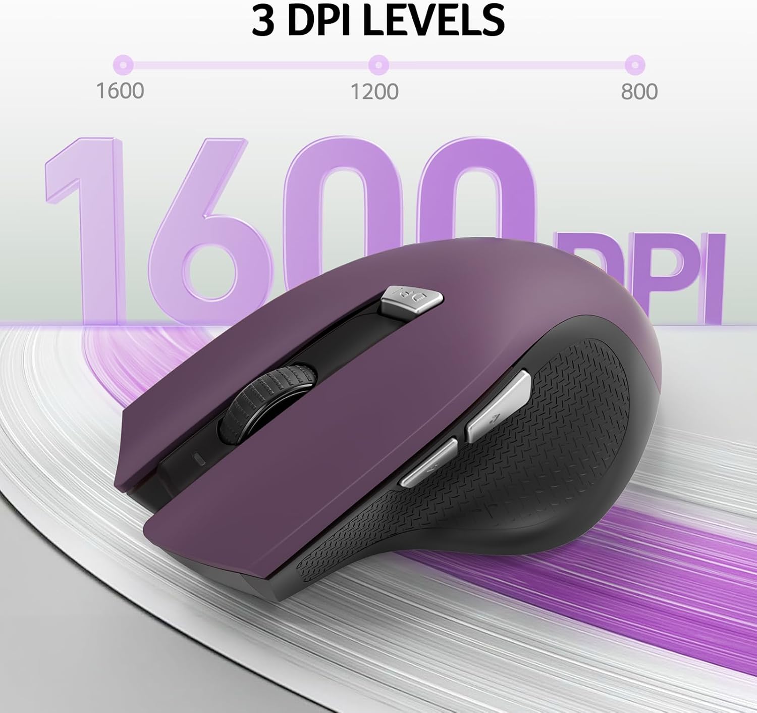 3 DPI LEVELS  
1600 1200 800  
1600 DPI