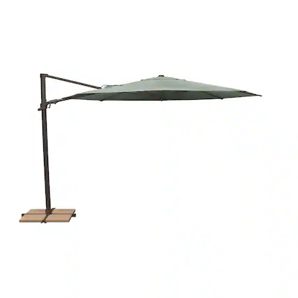 Front. Mondawe - 11' Octagon Cantilever Patio Umbrella Bronze Frame - Spa.