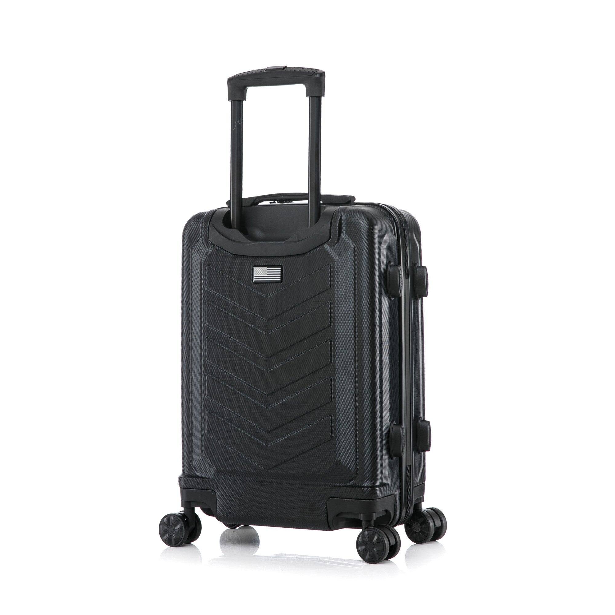 Angle. US Army - FOX 20" Carry-On Suitcase - BLACK.