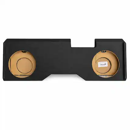 Front. SoundBox - SoundBox LCE-GC019/12D, Chevy Silverado / GMC Sierra Crew Cab Dual 12 Subwoofer Enclosure, 2014-2018.