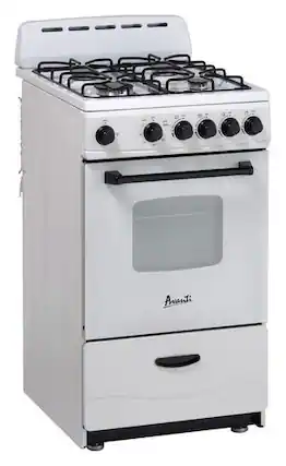 Front. Avanti - 2.2 Cu. Ft. Freestanding Gas Range - White.