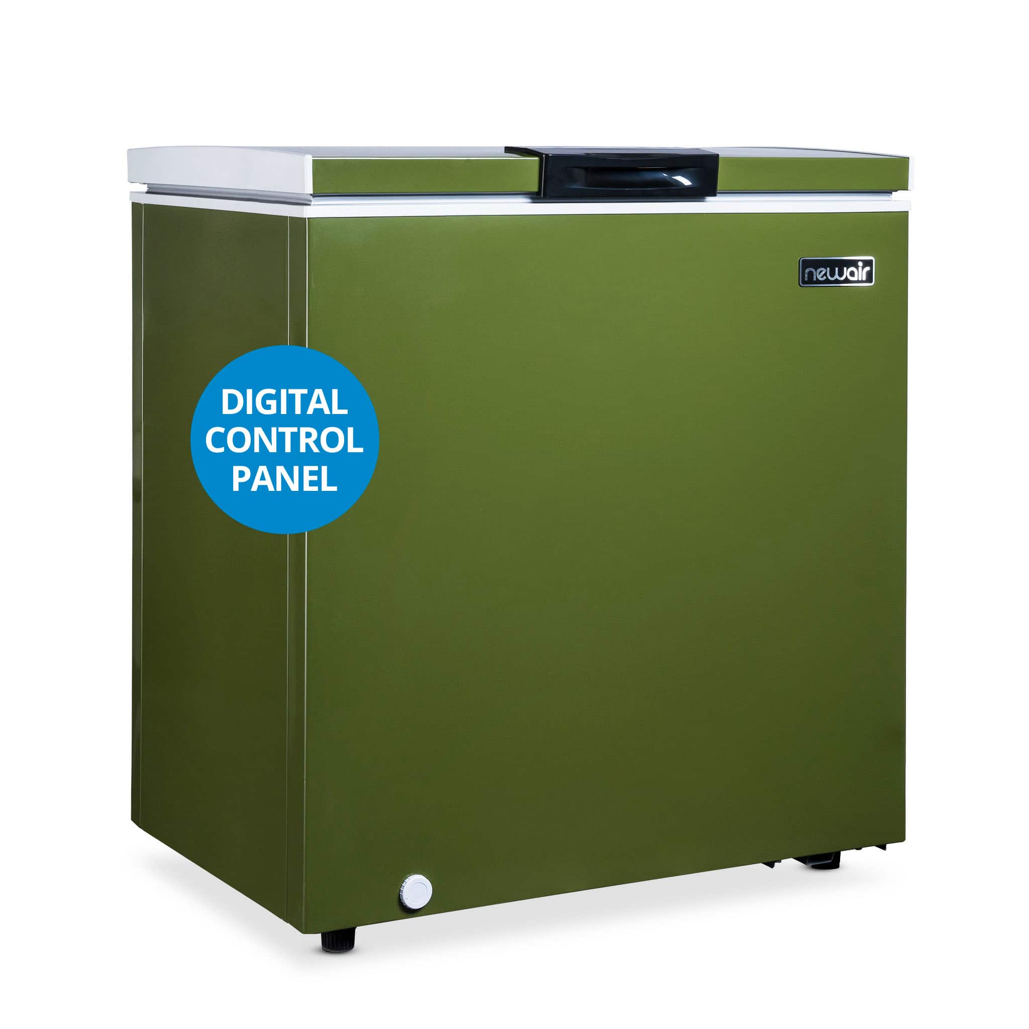 NewAir - 5 Cu. Ft. Mini Deep Chest Freezer and Refrigerator, with Digital Temperature Control - Military Green
