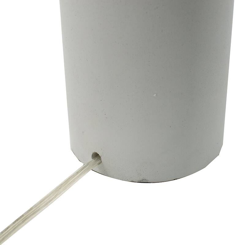 Alt View 6. Luckbyte - 15x15x30 Inch Cement Table Lamp with Metal Accents.