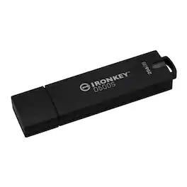 Kingston - Ironkey D500S 256GB Encrypted USB Flash Drive - Black/Black