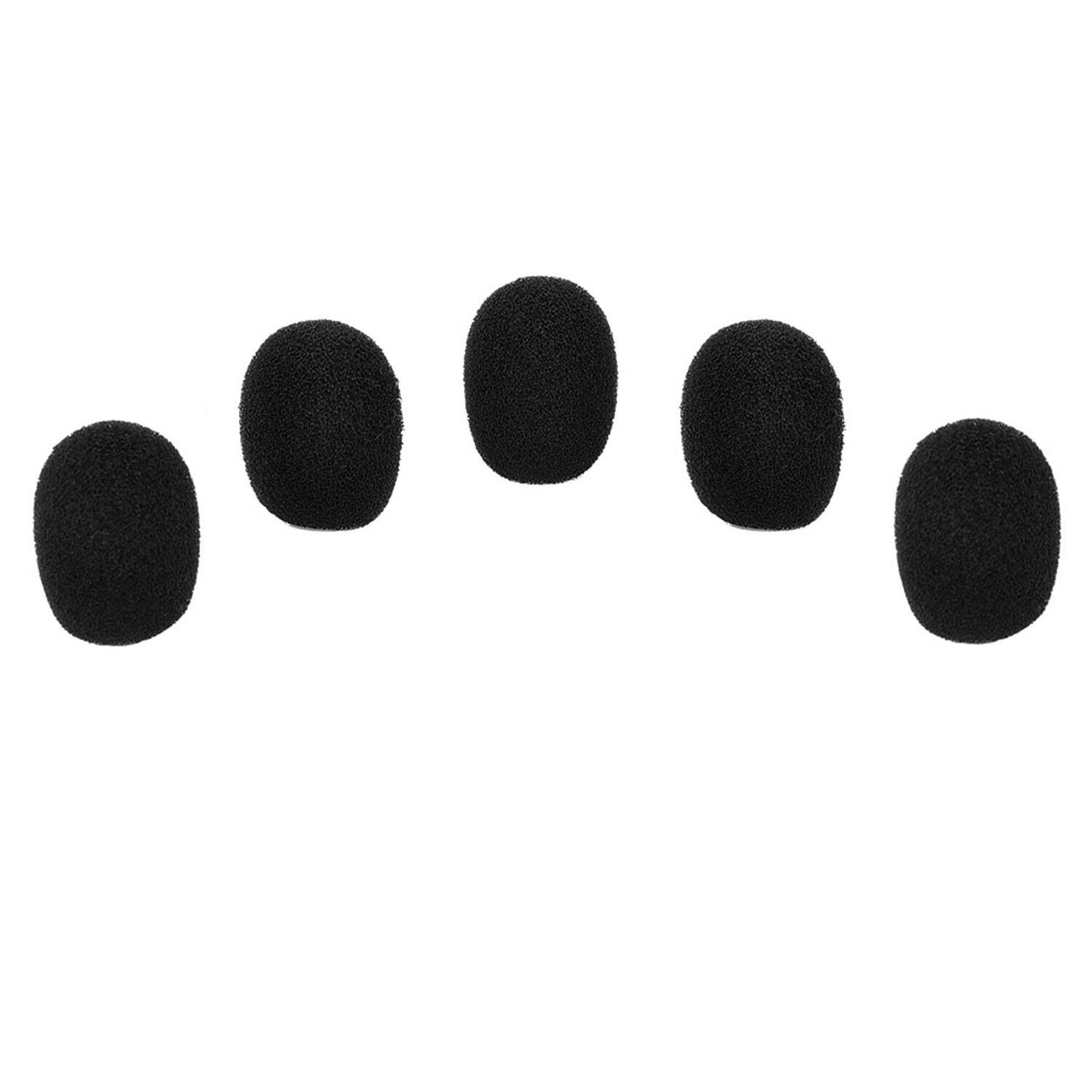 Front. Fabibe - 5 Pack Mini-size Lapel Headset Microphone Windscreen Black. Microphone windscreens fit small lapel and headset - Default.