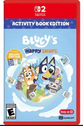 2 Nintendo Switch
Activity Book Edition
Bluey's Happy Snaps Deluxe Edition
Everyone E ESRB
Only at Game Loft - E (Everyone)