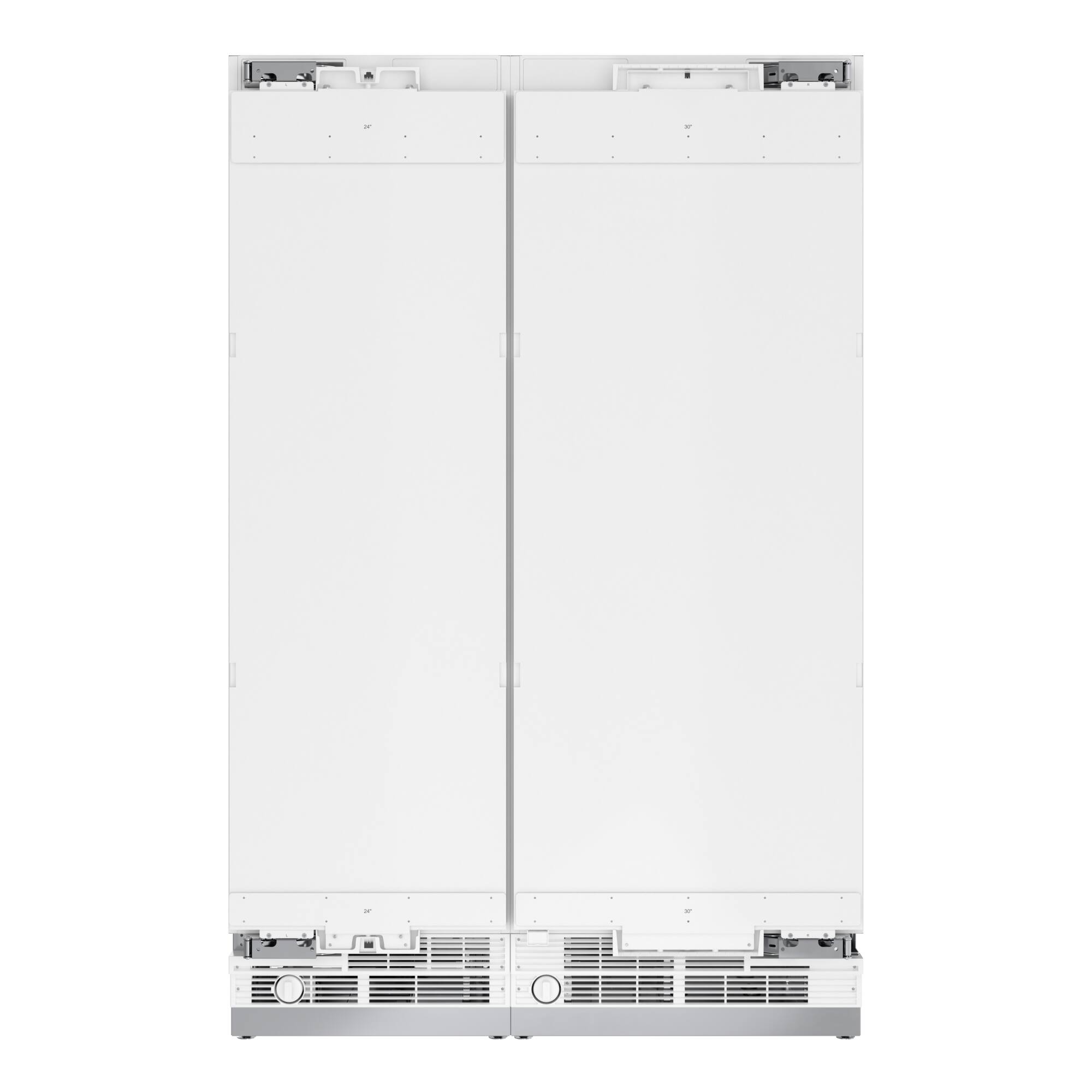Front. Koolmore - Panel Ready Column Refrigerator and Freezer, 30" Refrigerator and 24" Freezer - White.