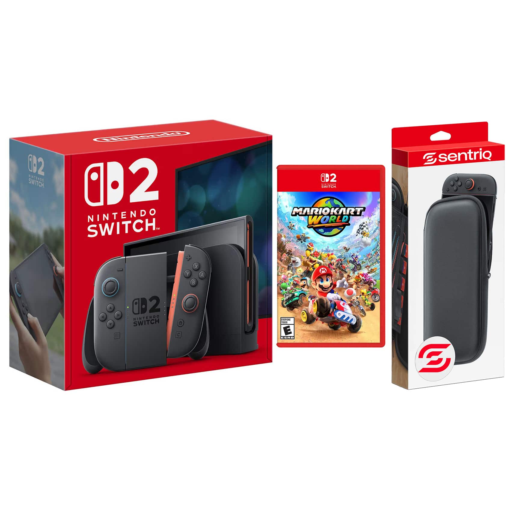 Switch 2 Console with Mario Kart World and Protective Case Bundle - Nintendo Switch 2