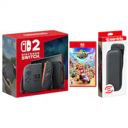 Switch 2 Console with Mario Kart World and Protective Case Bundle - Nintendo Switch 2