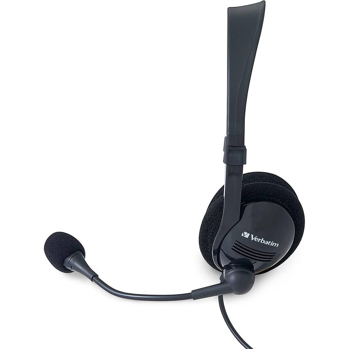 Alt View 2. Verbatim - Stereo Headset with Microphone and In-Line Remote (70723).