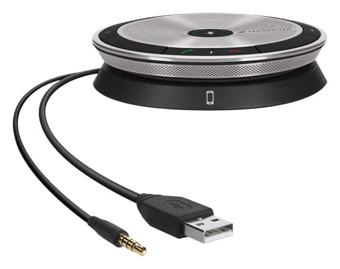 Angle. Sennheiser - SP 20 ML Portable Speakerphone - Black/Silver.