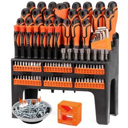 JETRANSPORT - 124-piece Magnetic Set With Plastic Racking Precision Screwdrivers Magnetizer Demagnetizer Allen Keys - 124 pcs Magnetic Screwdriver Set