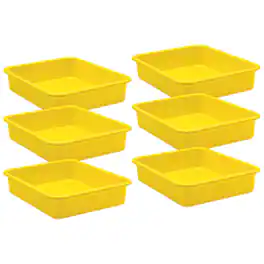 Teacher Created Resources - Yellow Large Plastic Letter Tray, Pack of 6