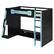 Alt View 1. Anysun - Twin Size Wood Loft Bed with Desk, Multi-storage Shelves and RGB Light - Blue.