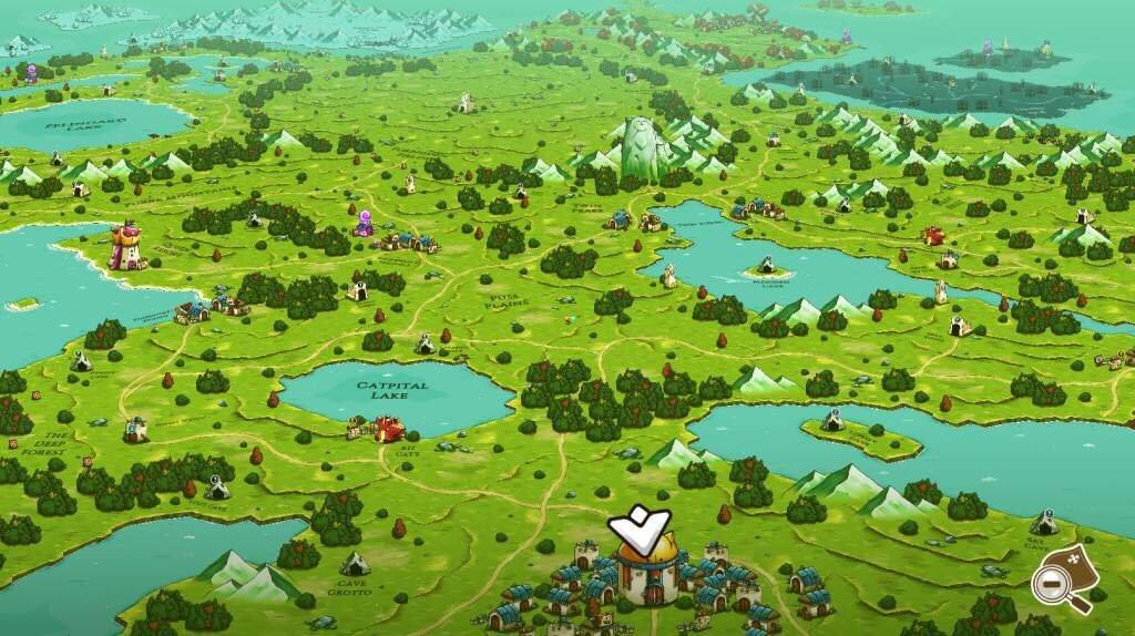 Certainly! Here is the corrected and grouped text from the image:

- Capital Lake
- The Deep Forest
- Air Castle
- Cave Grotto