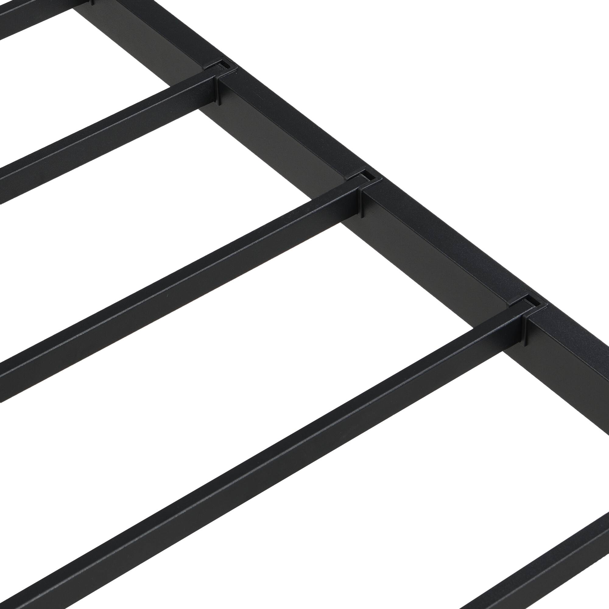 Alt View 4. GOODSILO - Queen Size Heavy Duty Metal Bed Frame with Quick Assembly and Noise-Free Design - Black.