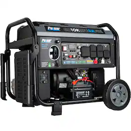 Pulsar - GD10KBN 10500W Dual Fuel Portable Inverter Generator Electric Start RV Ready with Wheel Kit Home Backup