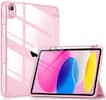 Front. DTTO - Case for iPad (A16) 11-inch 2025 and iPad 10th Generation 10.9 Inch 2022, Clear Back and TPU Shockproof Frame Cover - Pink.