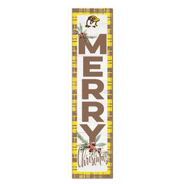 Jardine - Quincy Hawks 12'' x 48'' Outdoor Merry Christmas Leaner - White