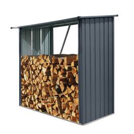 Mondawe - Outdoor Steel Firewood Rack - Black