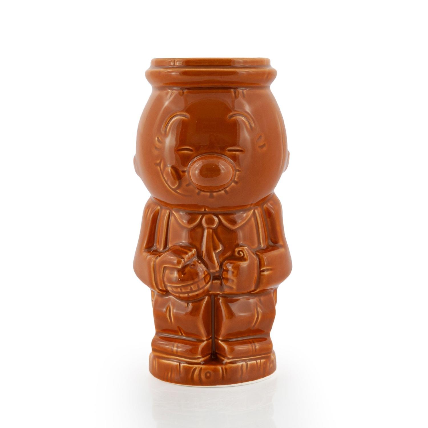 Front. ThinkGeek - Geeki Tikis Popeye Ceramic Mug | Wimpy | Holds 18 Ounces - Brown.