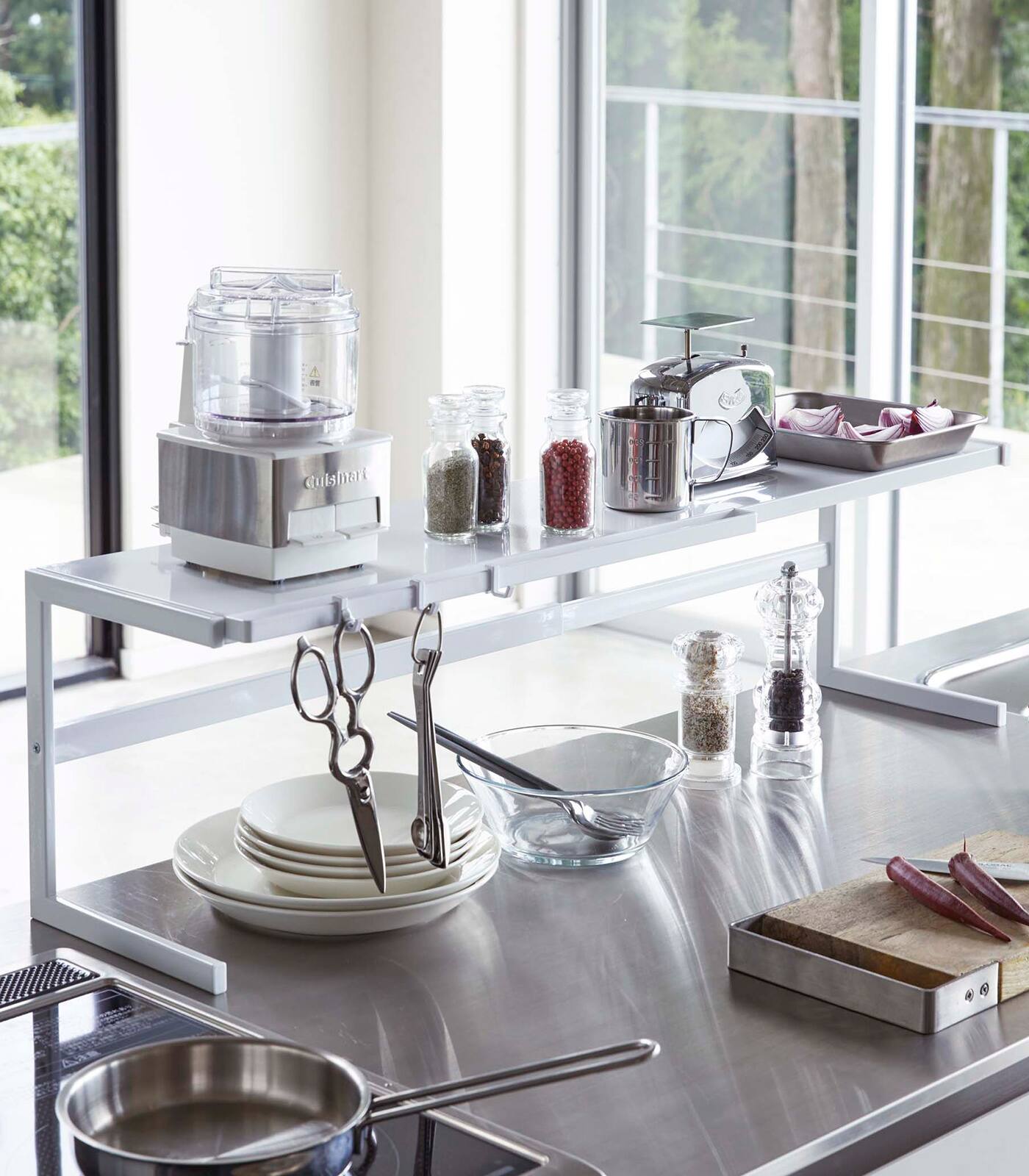 Front. Yamazaki Home - Expandable Countertop Shelf.