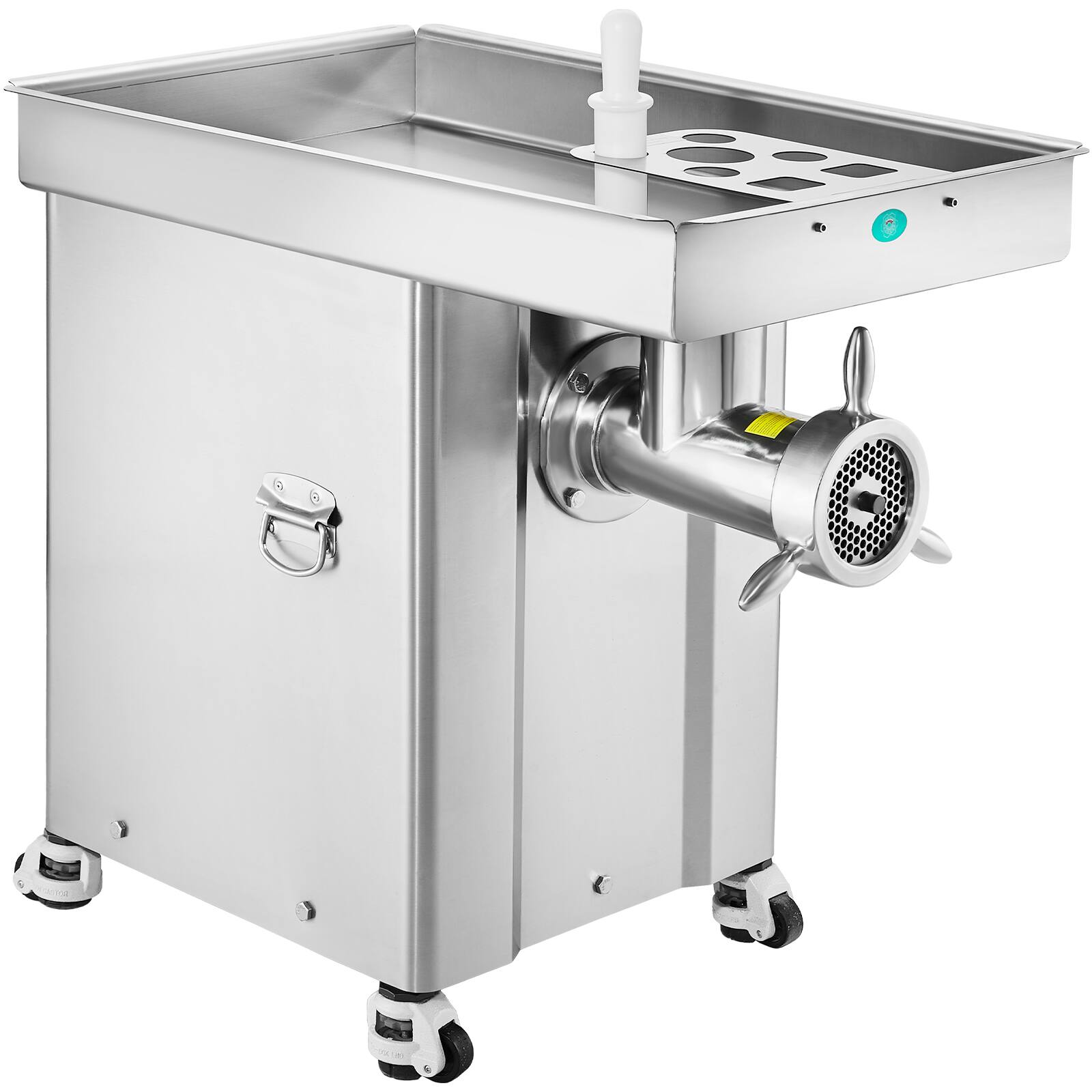 Alt View 5. VEVOR - Meat Grinder, 36.7 Lbs/Min Capacity Electric Stainless Steel Meat Grinders with Blade, Grinding Plate, Sausage Maker - Silver.