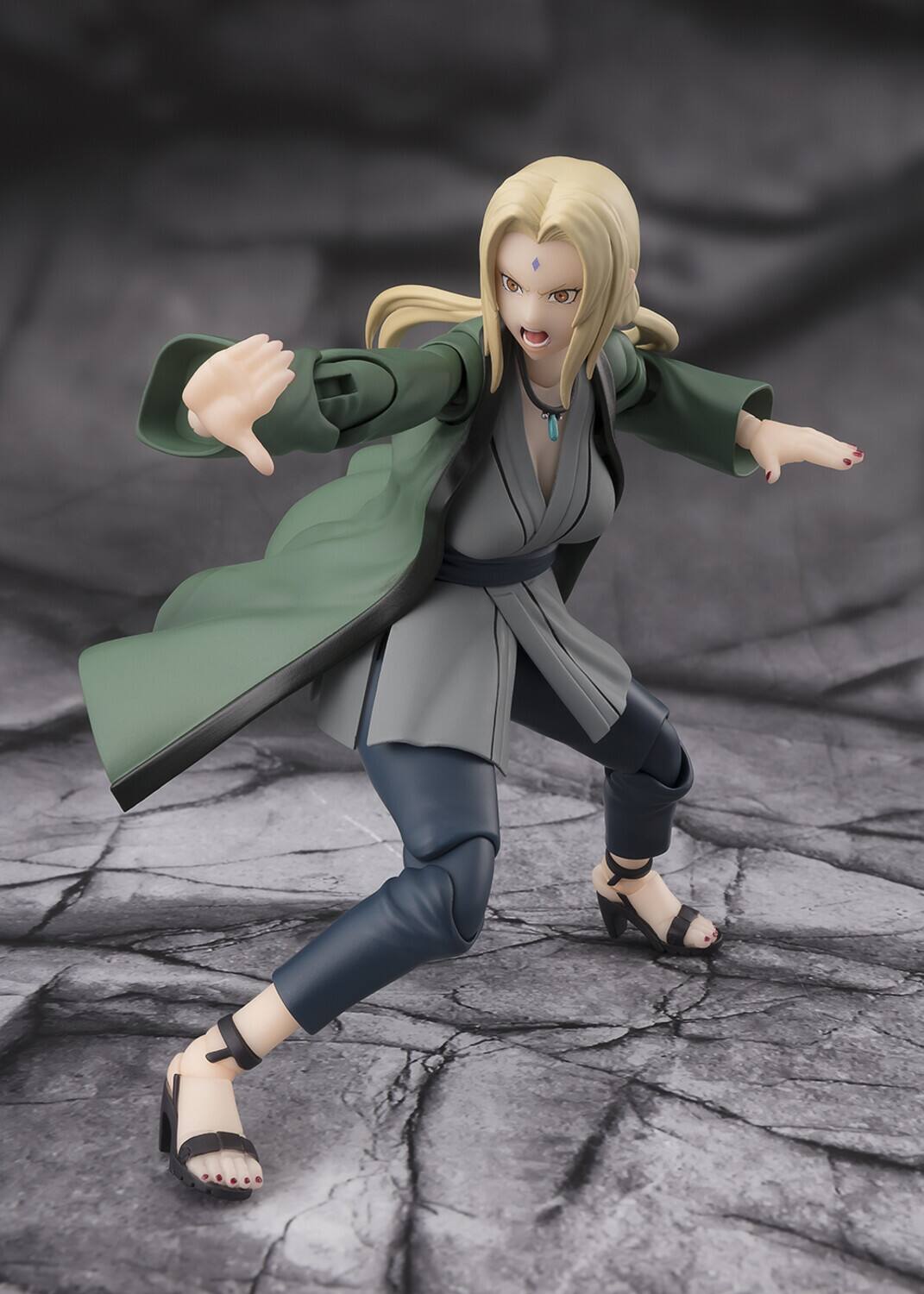 Alt View 1. Bandai - Tamashii Nations - Naruto - S.H.Figuarts - Tsunade The Legendary Medical Ninja Action Figure   - Collectibles - Multicolor.