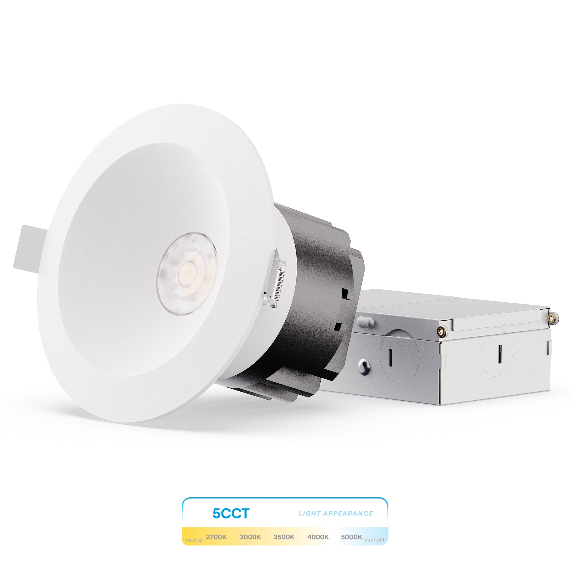 Infibrite - 6 In. Baffle Trim LED Downlight 12W 1200LM 5CCT Selectable Baffle Trim, Wet Rated, 0-10V Dimmable 6-Pack - White price history on PriceWatchPro
