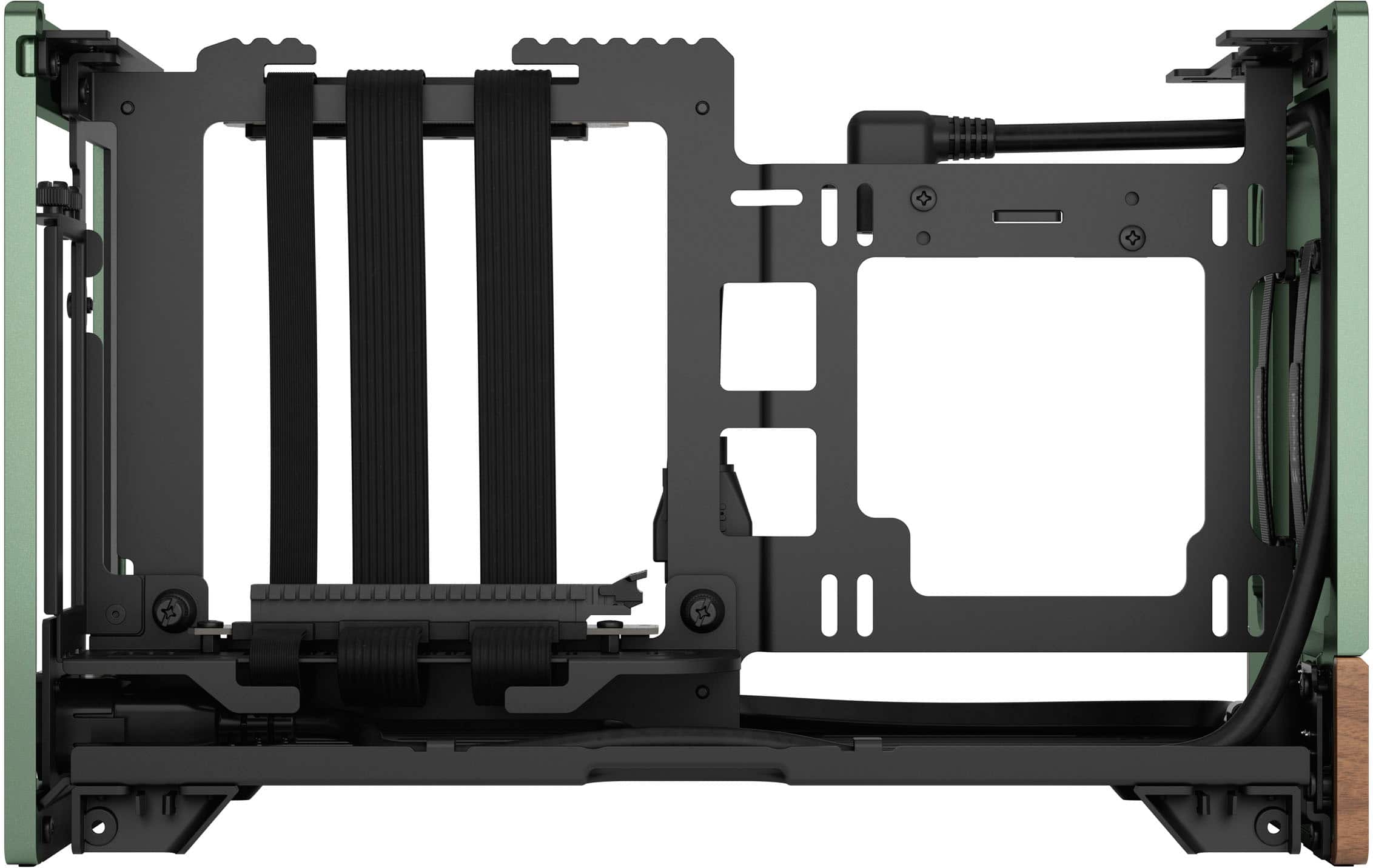 Alt View 12. Fractal Design - Terra Jade Mini-ITX Small Form Factor PC Case with PCIe 4.0 Riser - Jade.