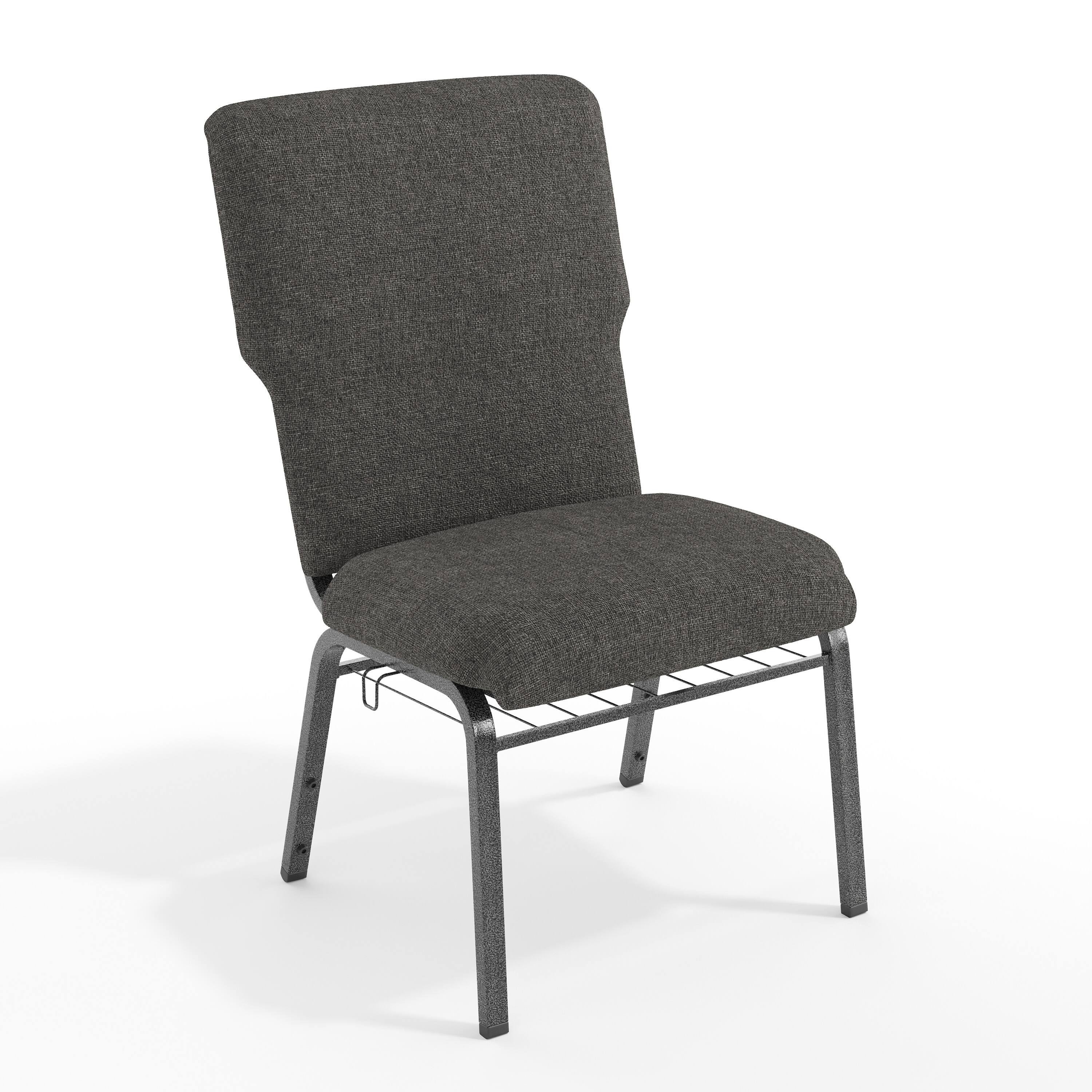 Charcoal Gray Fabric/Silver Vein Frame