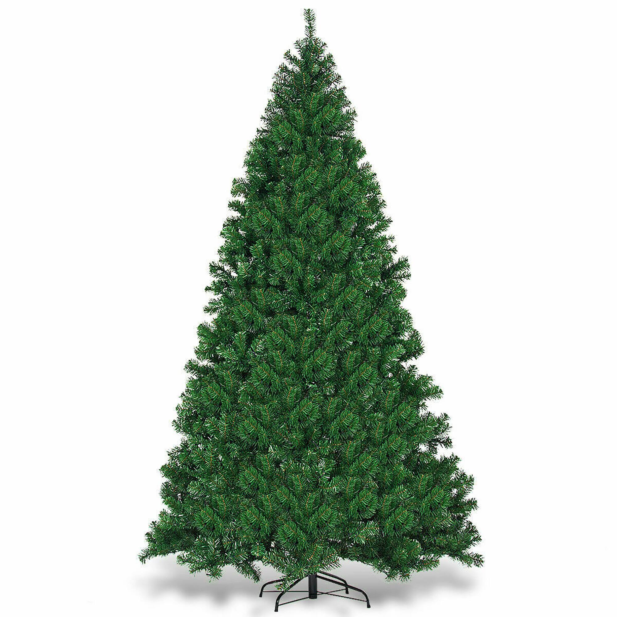 Alt View 15. Costway - 9Ft Pre-Lit PVC Christmas Tree Hinged 700 LED Lights - Green.