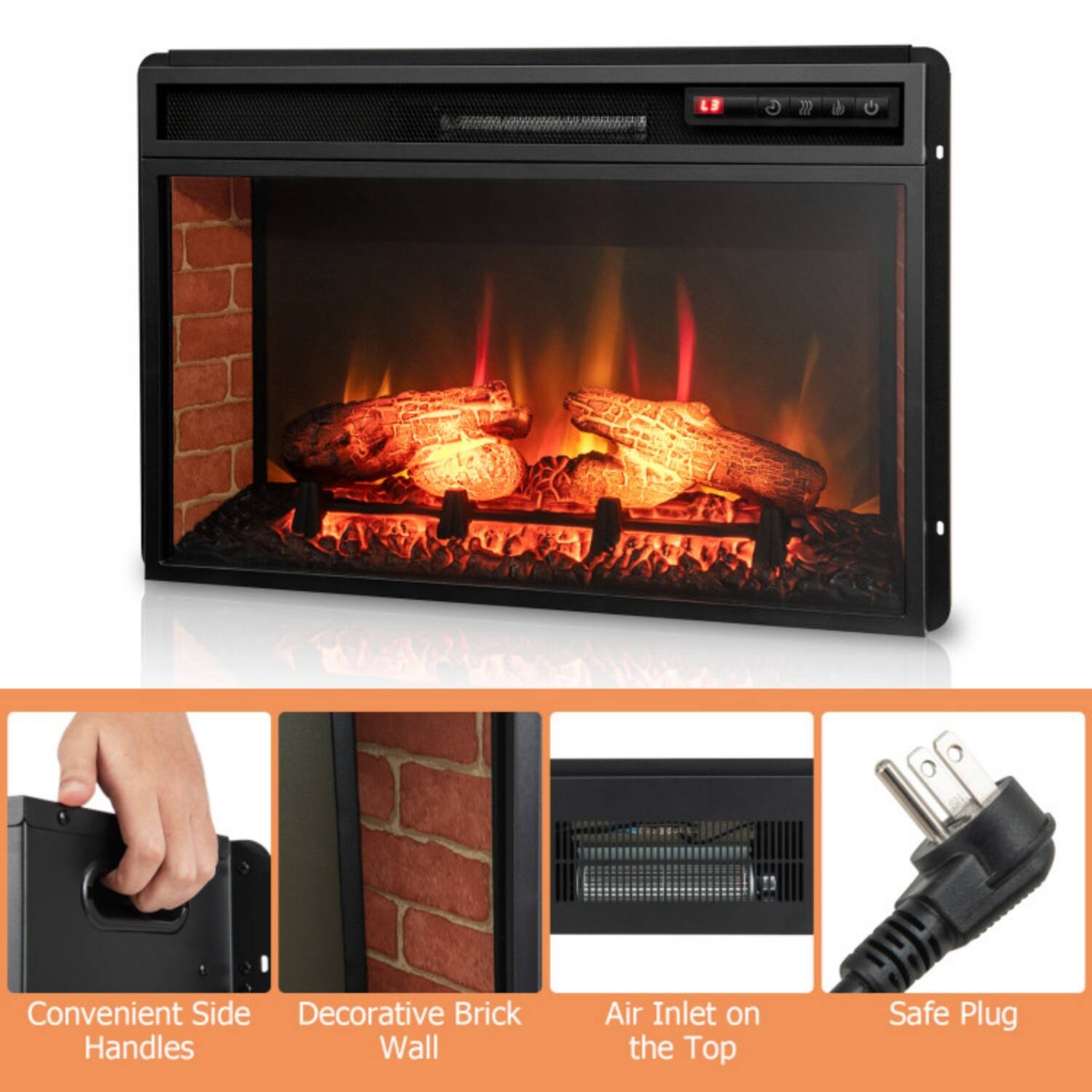 Convenient Side Decorative Brick Handles Wall Air Inlet on the Top Safe Plug