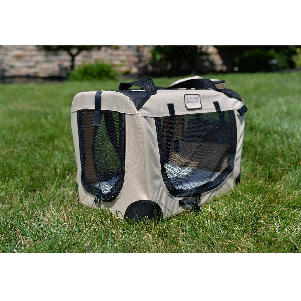 Back. Armarkat - Pet Carrier BeigeMultiple Pockets - Beige.