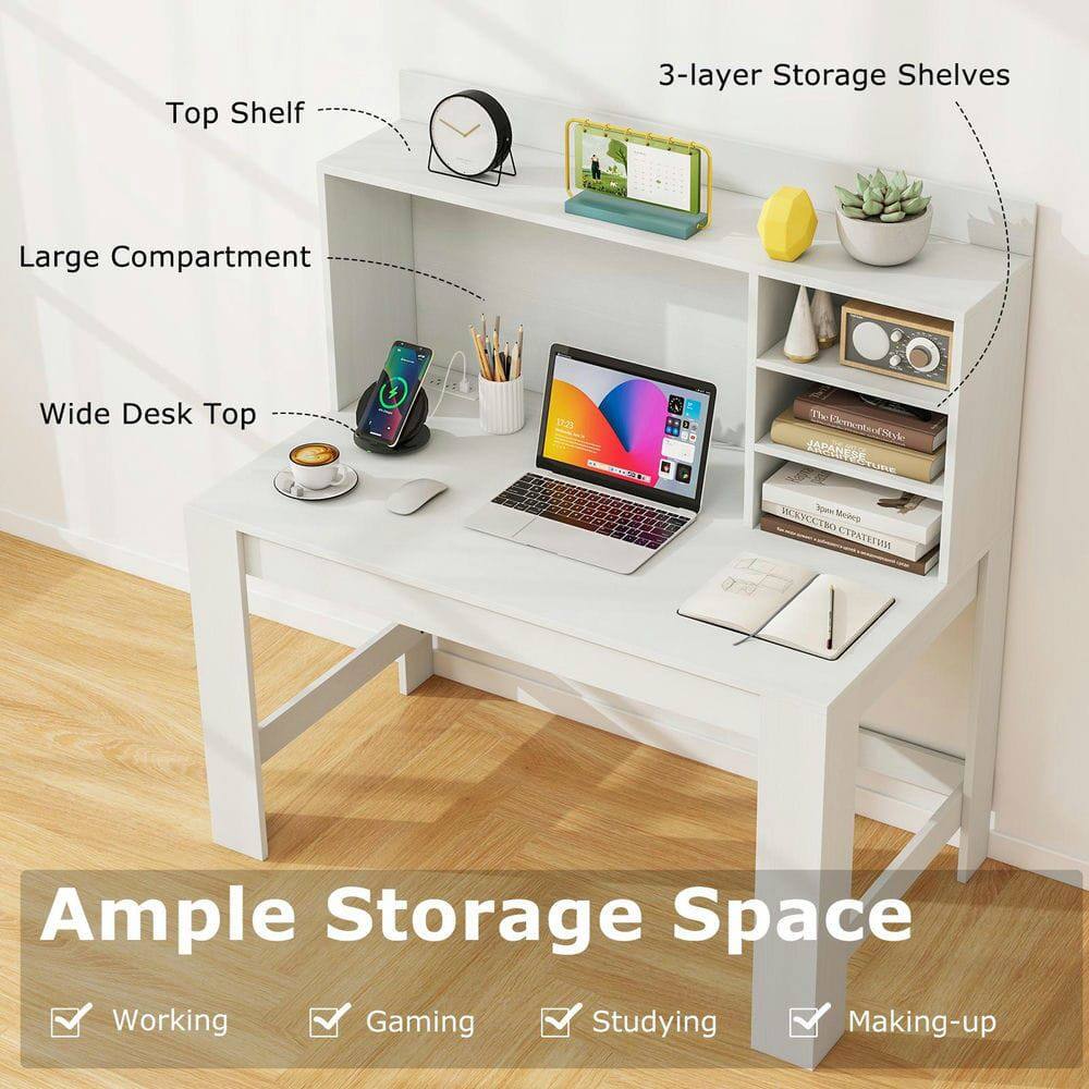 Top Shelf 3-layer Storage Shelves Large Compartment Wide Desk Top

Ample Storage Space

Working Gaming Studying Making-up