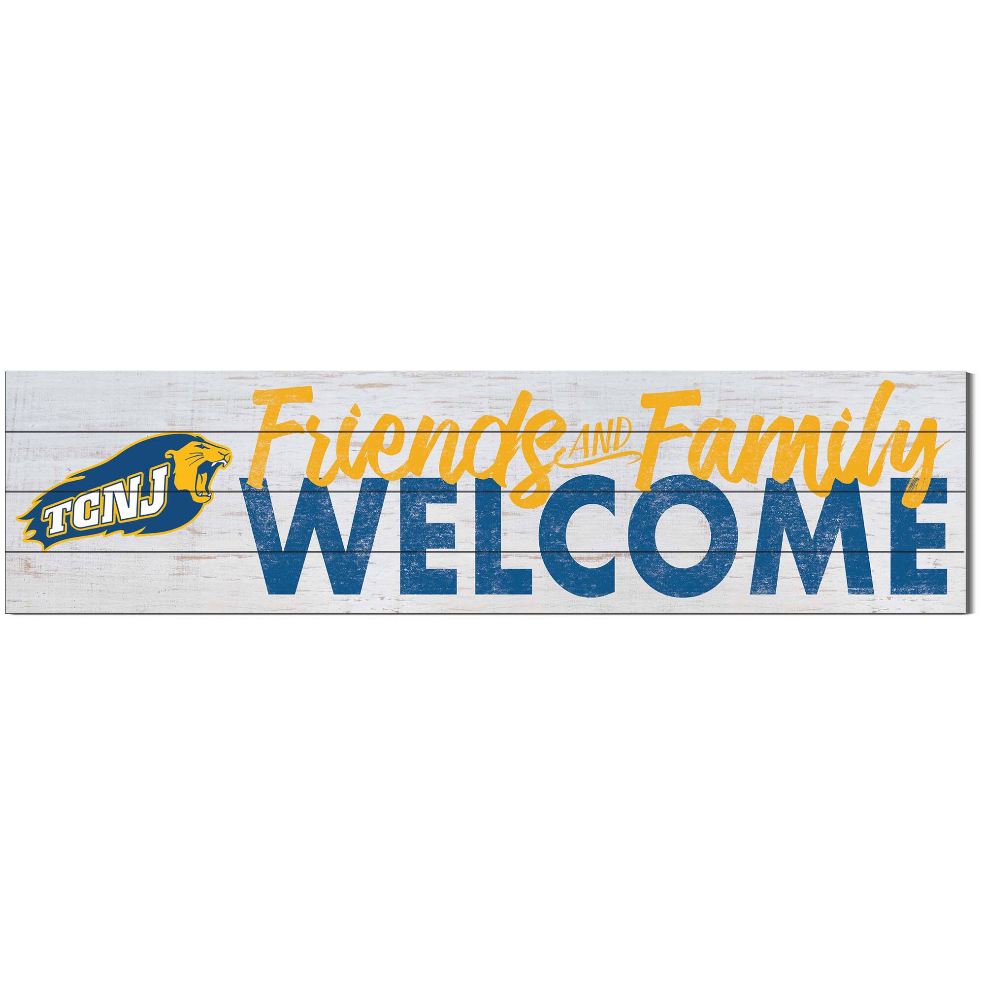 College of New Jersey Lions 10'' x 40'' Friends & Family Welcome Sign