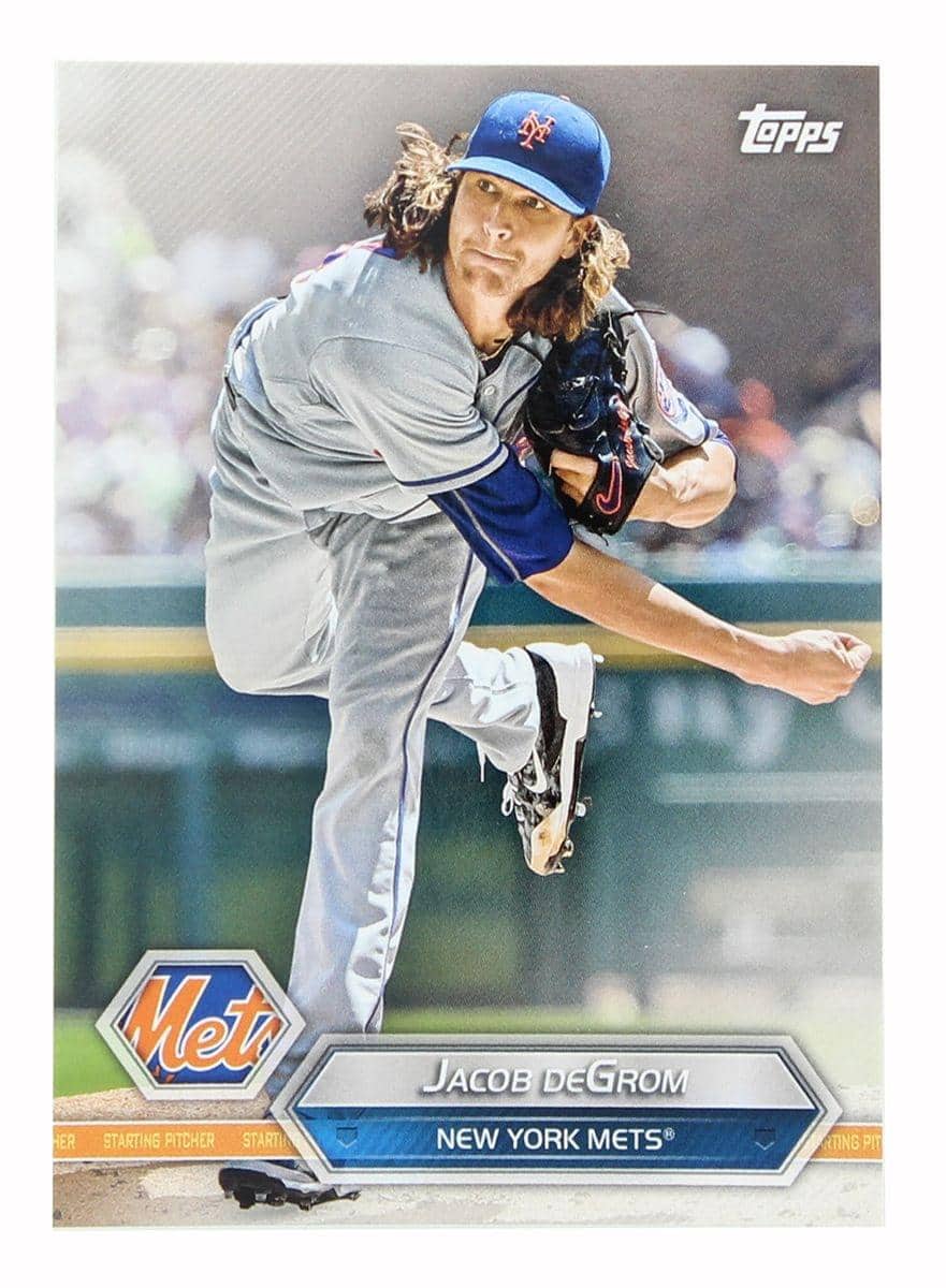 NY Mets MLB Crate Exclusive Topps Card #41 - Jacob DeGrom - White