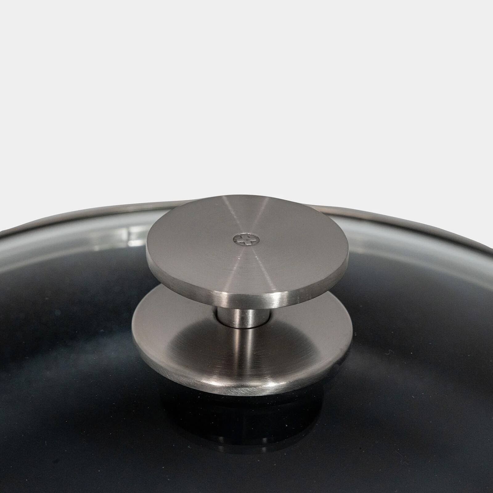 Alt View 5. Swiss Diamond - CHD Nonstick Sauteuse with Glass Lid, 4.8 qt - Black.
